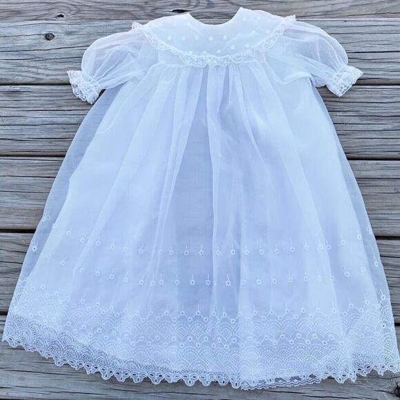 Vintage White Tie-Front Infant Jacket - Picture 2 of 7